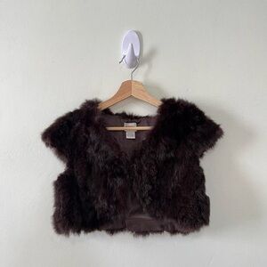 Brown Rabbit Fur Vest